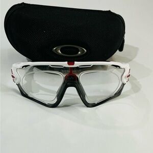 Oakley Black and White VR Glasses with Red Accents